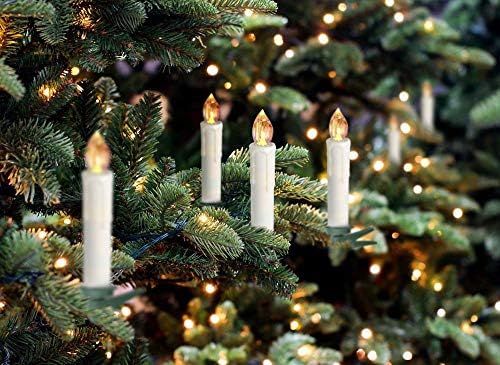 LEEHON Flameless Taper Candles with Remote Control Set of 10 Warm White