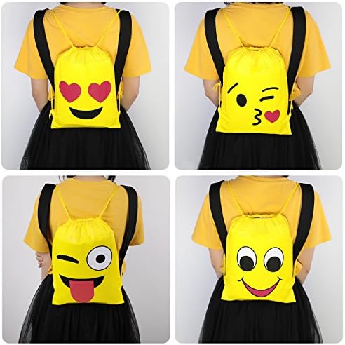 Konsait Emoticon Party Bags 12 Pack for Kids