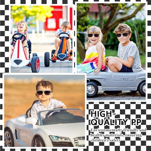 12 Pack Race Car Checkered Kids Sunglasses