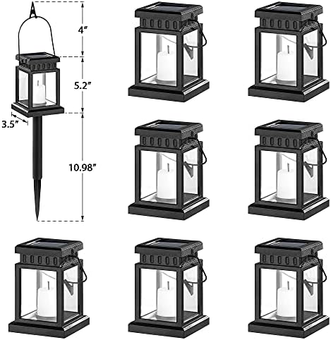 SOLPEX 8 Pack Solar Lanterns Outdoor Waterproof LED