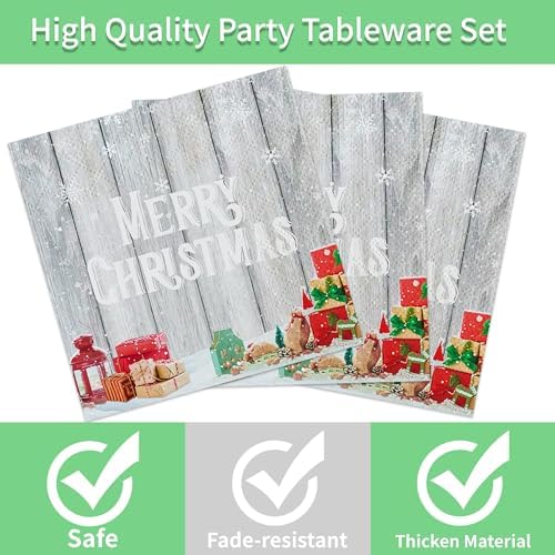 195pcs Christmas Party Supplies Set for 24 Guests