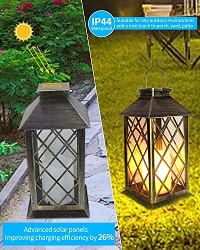 SHYMERY Solar Lanterns 2 Pack 14 Inch LED Lights