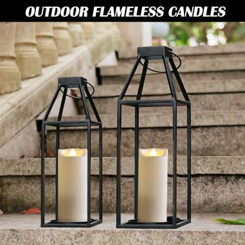 LED Battery Operated Candles 2x5 Inches Timer Waterproof Pillar Decorations