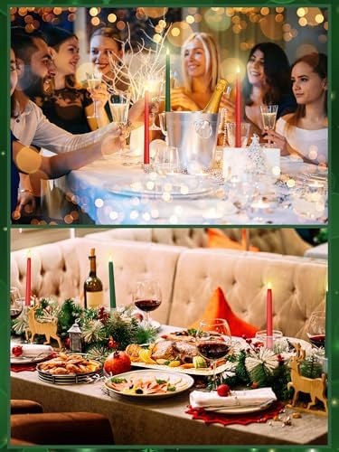 Treela 24 Pcs Flameless LED Taper Candles for Decor