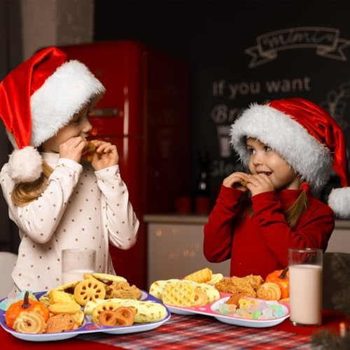 4 Pcs Melamine Plates with Festival Designs for Kids