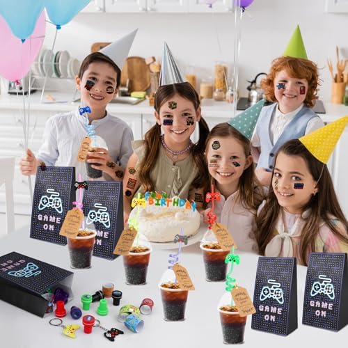 Moncinday 196Pcs Video Game Party Favors Set