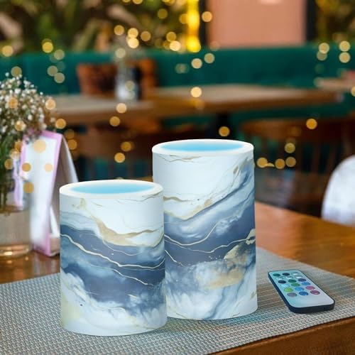 BOENLE Flameless Candles with Remote Timer Set of 2