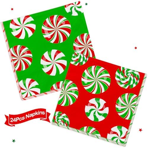 183Pcs Candy Cane Christmas Party Tableware Set