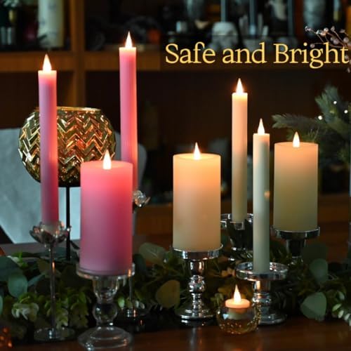 CozierGlow Flameless Taper Candles with Remote and Timer