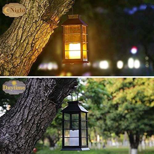 2 Pack Waterproof LED Hanging Lanterns for Yard Decor