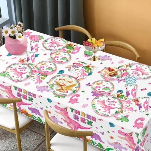 Three Rex Birthday Decorations Set for Girls