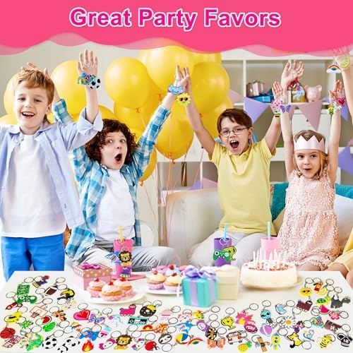 45PCS Cartoon Keychains Bulk for Kids Party Favors