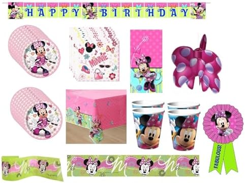 Disney Minnie Mouse Birthday Party Supplies Bundle