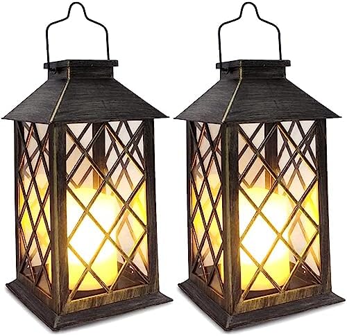 SHYMERY Solar Lanterns 2 Pack 14 Inch LED Lights