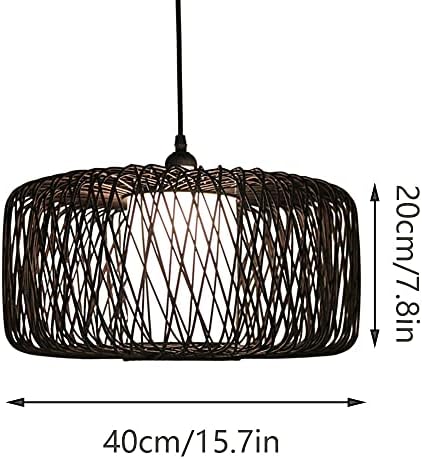 Rattan Art Chandelier Bamboo Wicker Pendant Light Modern Nordic Design