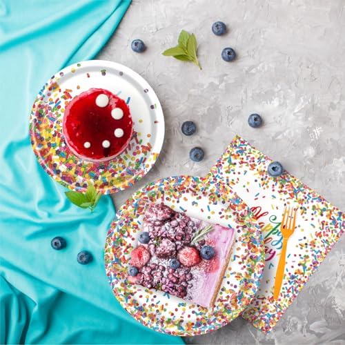 Confetti Sprinkles Party Supplies Kit for 24 Guests