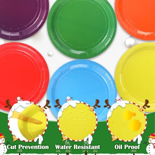 Zhehao 30 Pcs 7 Inch Light Shaped Party Plates