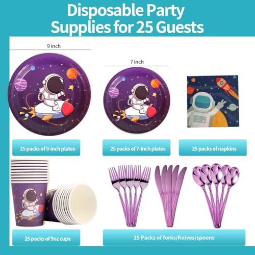 175 Pieces Space Party Supplies Decoration Set