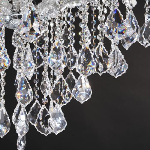 BEIRIO 12-Light K9 Crystal Chandelier Luxury Modern