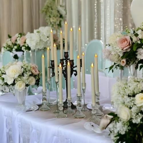 LED Flameless Taper Candles 106 Inch Set of 12