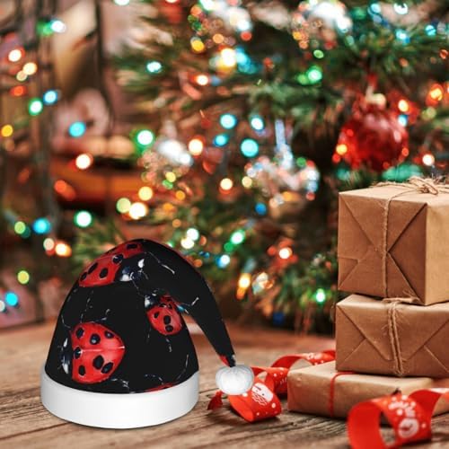Beautiful Red Ladybug Santa Hat for Kids