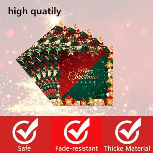 Wexifly Christmas Disposable Plates Set for 16 Guests