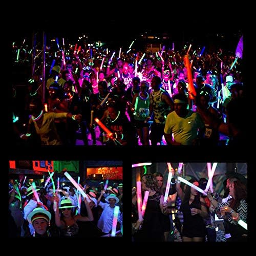 32 Piece Foam Glow Sticks with 3 Modes