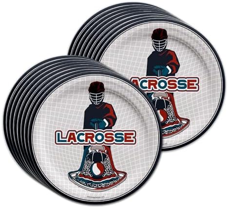 Lacrosse Themed Birthday Plates Napkins Cups Set for 16