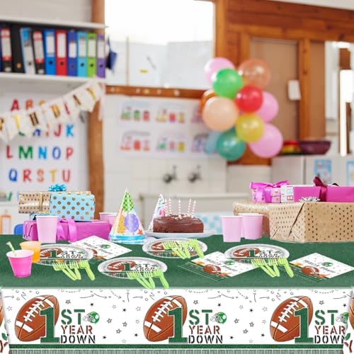 Football 1st Birthday Party Tableware Set 20 Plates 20 Napkins Tablecloth
