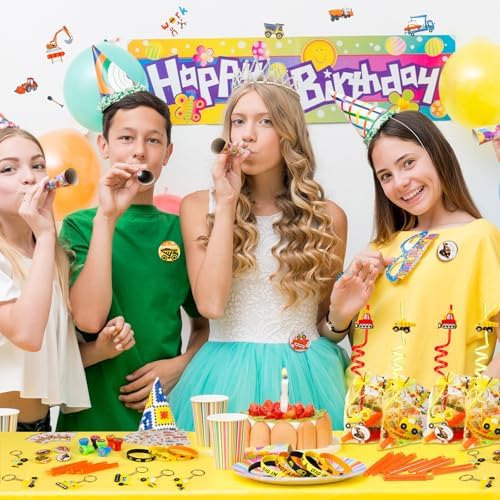 HyDren 194 Pcs Construction Party Favors for 16 Guests