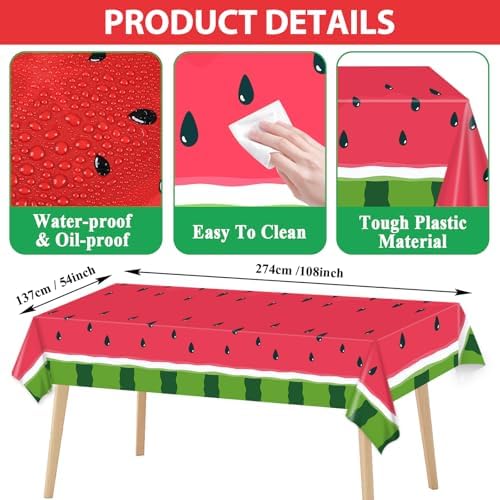 Watermelon Party Plates Set for 20 Guests
