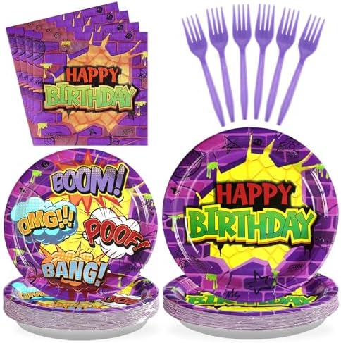 Grencian 96Pcs Turtle Birthday Party Decorations Plates Napkins