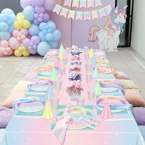 Pastel Rainbow Birthday Party Set for 20 Guests