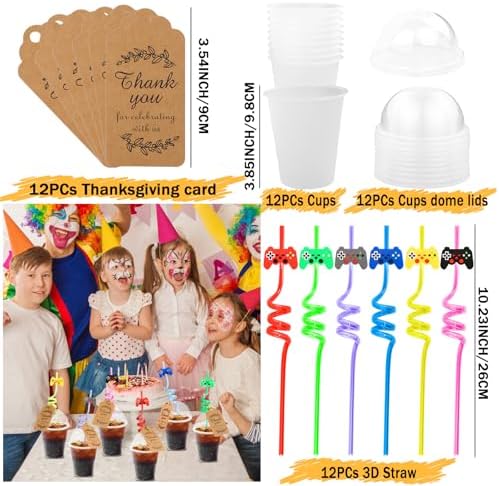 Moncinday 196Pcs Video Game Party Favors Set