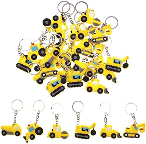 JZK 30pcs Silicone Car Keyrings Kids Party Favors