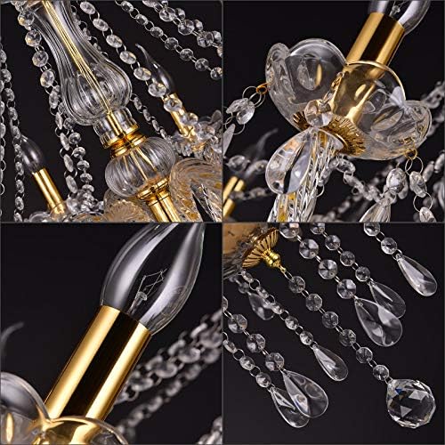 Gold Color Luxurious 15 Light Crystal Chandelier