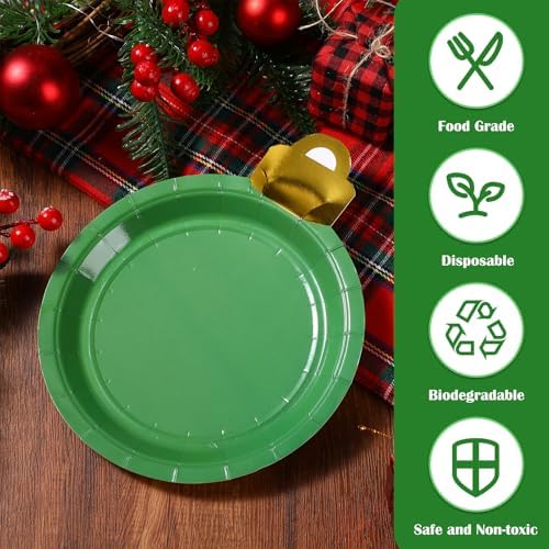 Zhehao 30 Pcs 7 Inch Light Shaped Party Plates