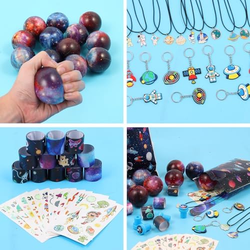 LiYiQ 87 Pcs Space Party Favors Multi Item Pack