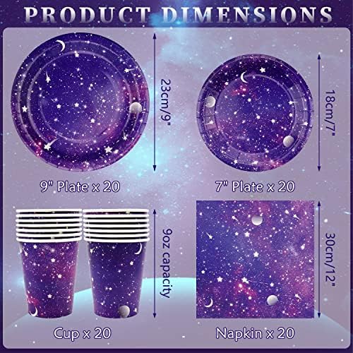 Space Galaxy Party Tableware Set for 20 Guests