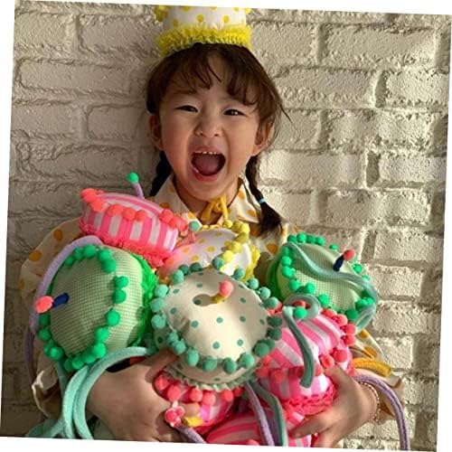 Toyvian Birthday Cake Hat for Boys and Girls Striped Design