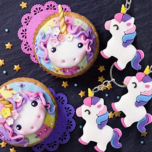 ArtCreativity Unicorn Rubber Keychains Set of 12