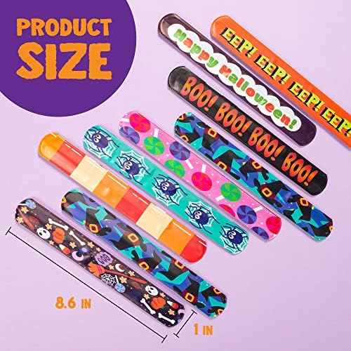 JOYIN 120 Halloween Slap Bracelets for Kids