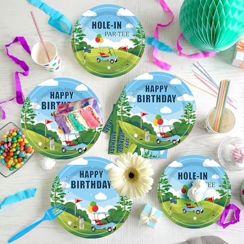 Golf Party Plates Napkins - 24 Guests Set