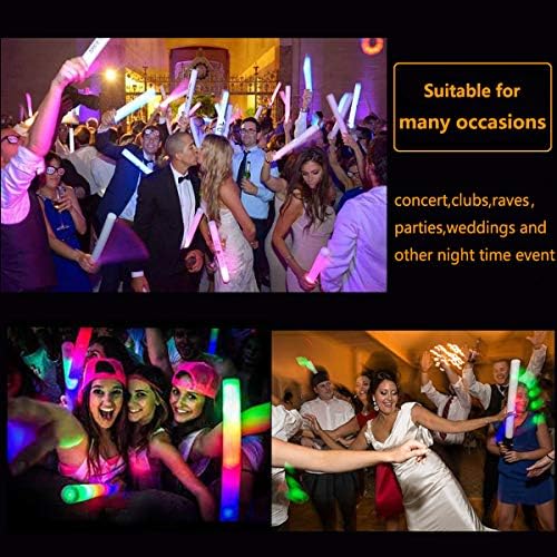32 Piece Foam Glow Sticks with 3 Modes