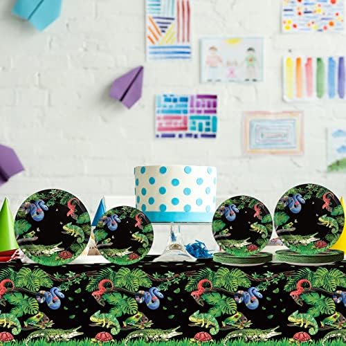 Reptile Lizard Snake Birthday Tableware Set for 24 Guests