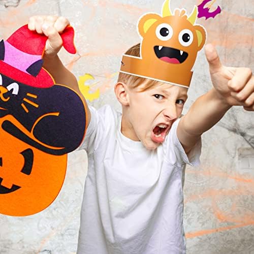 Aoriher 12 Pcs Monster Paper Hats Party Headbands for Kids