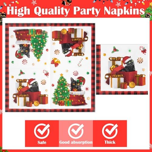 96Pcs Black Cat Party Supplies - 24 Guest Set