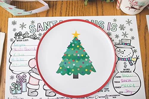 Tiny Expressions - Holiday Christmas Tree Plates Set of 4