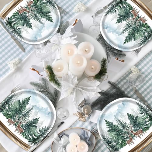 50 Pcs Crystal Ball Shaped Winter Party Plates