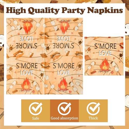 SMores Camping Party Plates for 48 Guests